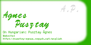 agnes pusztay business card